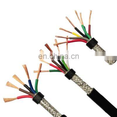 bowden control cable braid copper wire pvc shield cable  kvvp braid screened control cable