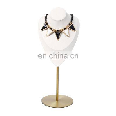 New Product Portable Jewelry White Unique Adjustable Necklace Display Bust Stand photo-2