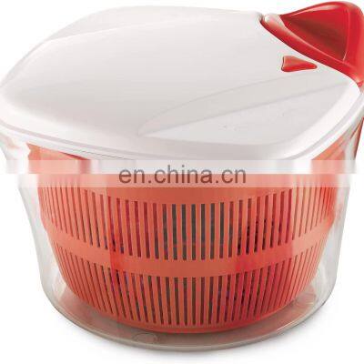 Large 5L Salad Spinner Vegetable Washer with Bowl, Anti-Wobble Tech, Lockable Colander Basket and Smart Lock Lid, Lettuce Washer