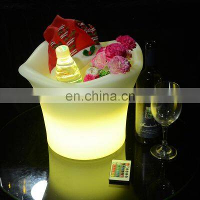 LED Ice Bucket Multiple Capacity Custom Illuminated  KTV/ Nightclub Portable Party Use Led Rechargeable Cooler LED ice bucket