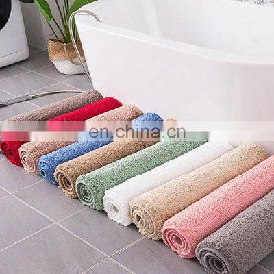 Elegant Hot Selling Microfiber Water Absorbent Luxury Non Slip Grey Mats Bathroom Rug