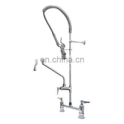 8inch Center Deck Mount Pre-Rinse With Wall Bracket and Add on Faucet With 12inch Spout photo-2