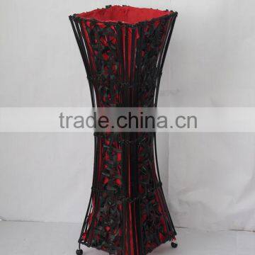handmade bamboo floor standing lamp shade with cloth liner