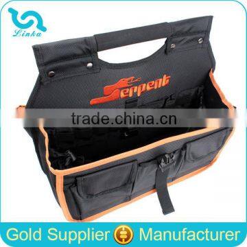 Heavy Duty 1680D Tool Tote Bag Multifunctional Tool Tote Bag Deluxe Black Portable Tool Tote Bag