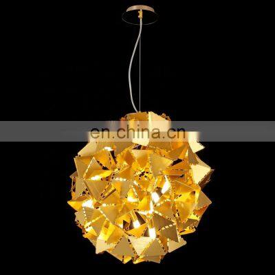 Modern living room lamp branch chandelier high-end luxury golden LED glass decorative chandelier