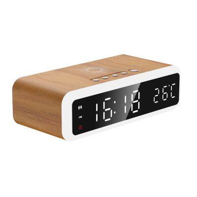 Wireless Phone Charger Alarm Clock LED Digital Display 15W Fast Charging Magnetic Home with Holder Multi-Function Integrated