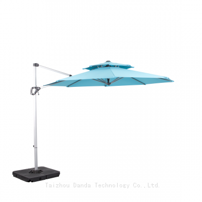 Outdoor 2.5*2.5m Umbrella Waterproof With Side Stand With Double Roof