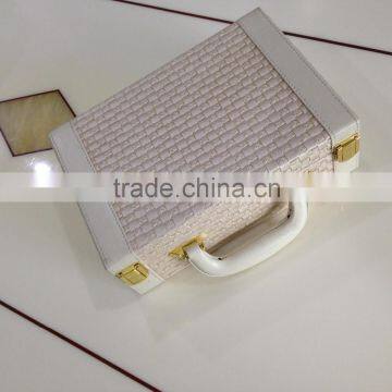 Ladies equisite mirrored jewellery box with PU leather NS-SH652