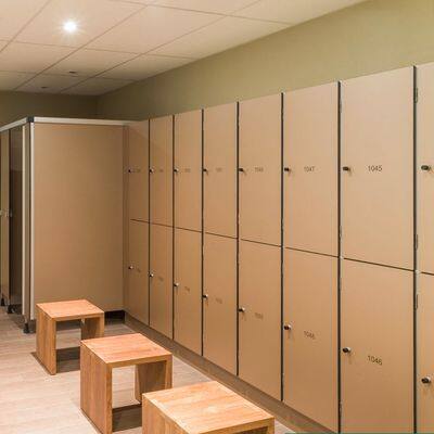 Compact Laminate Waterproof Melamine Locker Team Sport Locker for Fitness Clubs photo-4