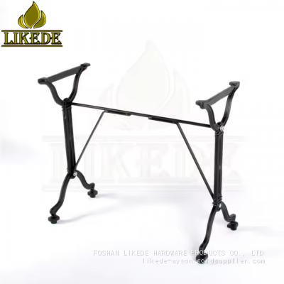 Classic Cross Legs Cast Iron Furniture Table Base & Frame Double Design Living Room Workshop Laundry Hospital Home Office Use photo-3