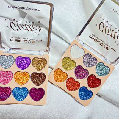 Factory Make up Products 9 Glitter Color Palette Eyeshadow High Pigmented Eyeshadow Palette La Sombra De Ojos photo-4