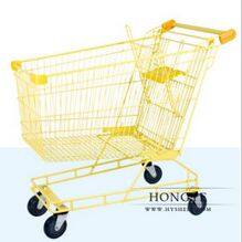 Steel Retail Asian Metal Supermarket Goods Hand Trolley photo-4