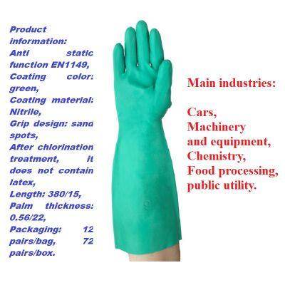 Reinforced Nitrile Chemical Resistant Gloves Can be Reused photo-2