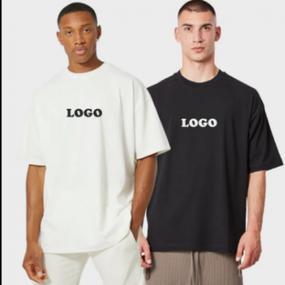 Wholesale Custom Tops Heavyweight 100% Cotton Streetwear Printing Drop Shoulder Men Oversize Clothing Plain Blank T Shirt T-Shirt