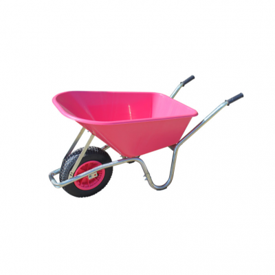 Solid Tire Wheelbarrow for Concrete Mixing - Heavy Gauge Steel & 100L Capacity photo-5