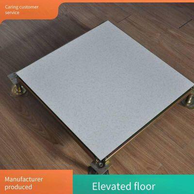 Pvc Veneered All-steel Anti-static Floor, Borderless Design, Anti-static Elevated Movable Floor Tiles for Computer Rooms