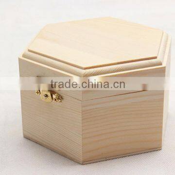 Luxury Box Hexagon Wooden Jewelry Watch Box for Sale photo-2