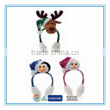 Custom christmas plush headband toy snowman penguin reindeer