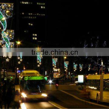 christmas street light road lamps decorated