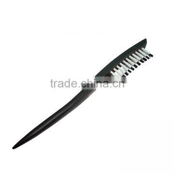 Professional Tease Nylon Bristle Back Comb Brush Wooden and Rubber Teasing Comb