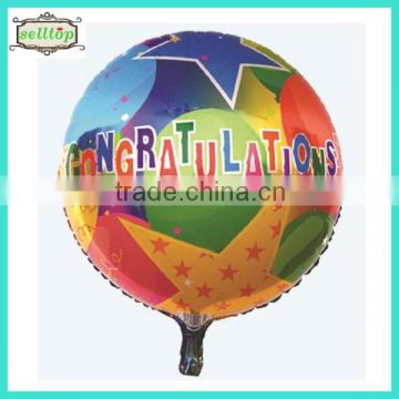 2014 hot sell 18" birthday helium foil balloon