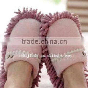 Factory direct practical cheap wholesale chenille slippers