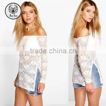 off shoulder lace blouse for women summer 2016 new designs