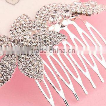 Fancy Bridal Head Piece Rhinestone Hair Comb High-end Hair Accessories photo-3