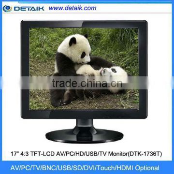 DTK-1736T 17 inch 4:3 TFT LCD AV/PC/HD/USB/TV Monitor