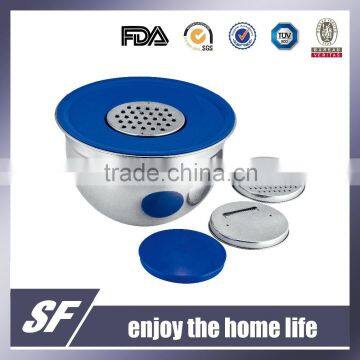 Multifunctional Stainless Steel Mixing Bowl/Salad Bowl With Plane