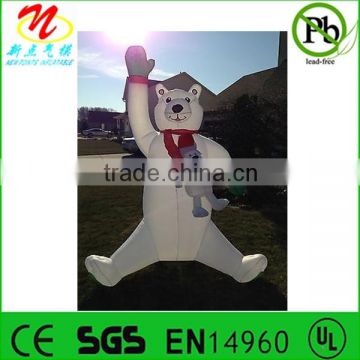 Airblown inflatable yard decoration white Christmas polar bear