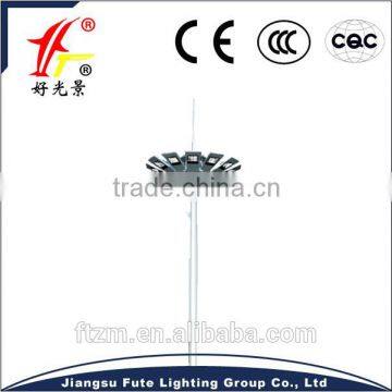 Octagonal 15~35 meter led high mast lighting with LED lamp & auto lifting system, excellent performance & after-sales service