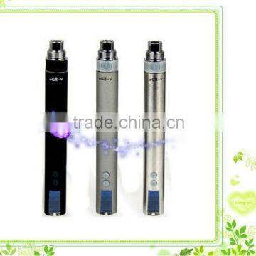 Best selling product 2013 ego v 1200mah ego passthrough,ego v v2 3.0-6.0 variable volatage battery and LCD display