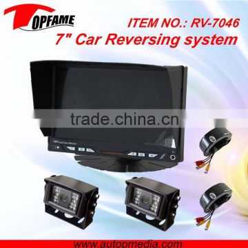 TOPFAME RV-7046 7 inches quad car rear view camera kit system with button monitor