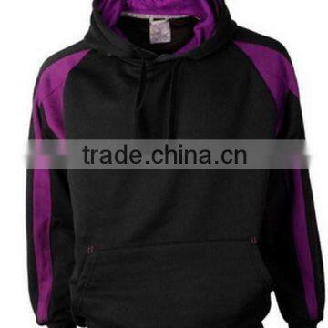 custom high quality 100% polyester men pullover gym slim fit hoodie wholesale