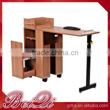 China wholesale wooden manicure table station vacuum and nail salon furniture