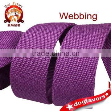 Eco-Friendly Polyester Cotton Webbing, Pure Coulor in Purple