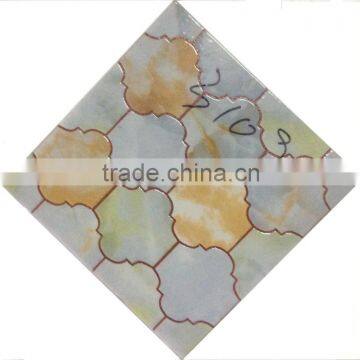 300x300mm crystal polished with gold decorative tile