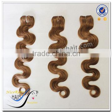 Wholesale grade 7a body wave clip in hair extension 100% virgin human hair