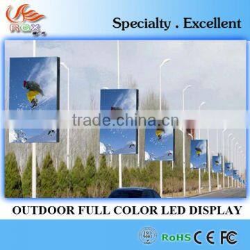 RGX outdoor P6 street advertising street lighting pole led screen