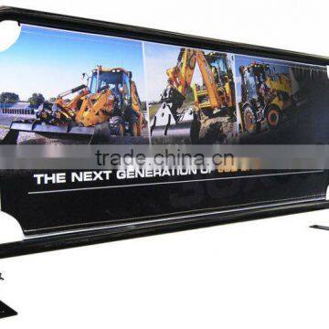 Outdoor cafe barrier for advertising