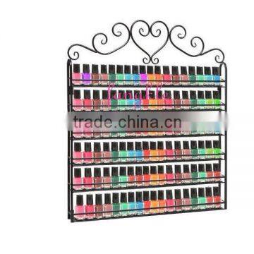New metal flower square nail polish display on the wall