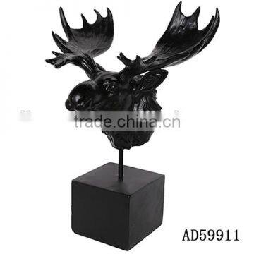 15" factory direct polyresin moose head statue for wall decor