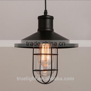 pendant light with black umbrella lamp shade in iron and glass china supplier