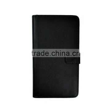 Luxury Leather Case with Credit Card Slot for Sony M2 (Black)