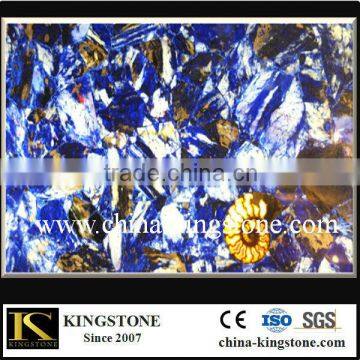 Blue Backlit Gem Stone Panel