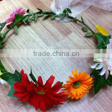 Any Colour Or White Rose Flower Headband crown Hair Head band Daisy Chain Wreath Crown H1051