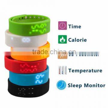 W2 Wristband Smart USB Watch Bracelet LED Wrist Band Waterproof for Samsung iPhone IOS Android