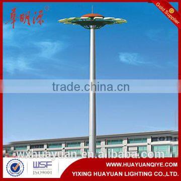 25m, 30m and 35m Q235, Q345 steel High mast flood lighting pole with foundation