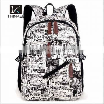 Digital printed backpack/25l plain color canvas backpack